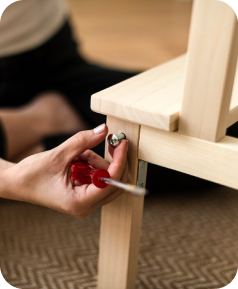 Furniture assembly detail